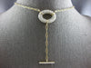 LARGE 2.12CT DIAMOND 14KT YELLOW GOLD MULTI ROW OPEN OVAL LARIAT LOVE NECKLACE