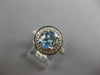WIDE 1.29CT DIAMOND & AAA AQUAMARINE 18KT WHITE GOLD OVAL HALO ENGAGEMENT RING