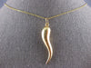 ESTATE CLASSIC 14KT YELLOW GOLD 3D ITALIAN HORN FLOATING PENDANT #27384