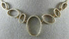 ESTATE LARGE .90CT ROUND DIAMOND 14KT ROSE GOLD 3D MULTI OPEN OVAL FUN NECKLACE