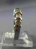 ESTATE WIDE .56CT ROUND & BAGUETTE DIAMOND 14K WHITE GOLD ANNIVERSARY RING 22509