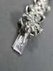 ANTIQUE WIDE 1.60CT DIAMOND 18KT WHITE GOLD MULTI LEAF FLOWER CIRCULAR BRACELET