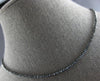 ESTATE LONG 12.25CT BLACK DIAMOND 14KT WHITE GOLD 3D ETERNITY LOVE NECKLACE