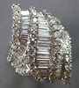 EXTRA LARGE 3.34CT DIAMOND 18KT WHITE GOLD 3D ROUND & BAGUETTE ANNIVERSARY RING