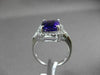 ESTATE WIDE 3.16CTW DIAMOND & AAA EXTRA FACET AMETHYST 14KT WHITE GOLD HALO RING