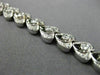ANTIQUE WIDE 1.21CT DIAMOND 14KT WHITE GOLD HEART ETOILE TENNIS BRACELET #2500