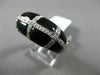 ESTATE WIDE .64CT DIAMOND & ONYX 18KT WHITE & YELLOW GOLD CRISS CROSS FUN RING