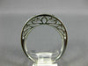 WIDE 1.50CT AAA TANZANITE 14KT WHITE GOLD 3D MULTI ROW FILIGREE ANNIVERSARY RING