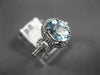 ESTATE 1.28CT DIAMOND & AAA AQUAMARINE 14KT WHITE GOLD FILIGREE ENGAGEMENT RING