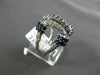 ESTATE LARGE 2.30CT DIAMOND & AAA SAPPHIRE 14KT WHITE GOLD 3D PAVE FUN RING