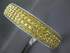 EXTRA LARGE 18.60CT WHITE & FANCY YELLOW DIAMOND 18KT WHITE GOLD BANGLE BRACELET