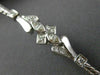 ANTIQUE .42CT MULTI CUT DIAMOND 18KT WHITE GOLD 3D FILIGREE LOVE BRACELET #19915