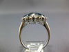 LARGE 2.16CT DIAMOND & AAA SAPPHIRE 14KT WHITE GOLD 3D PRINCESS HEART LOVE RING