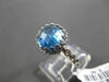 ANTIQUE 5.08CTW DIAMOND & AAA BLUE TOPAZ 14KT WHITE GOLD FILIGREE MILGRAIN RING