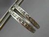 ESTATE .80CT DIAMOND 14KT WHITE GOLD CLASSIC CHANNEL HOOP HUGGIE EARRINGS #17583