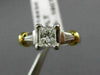 ESTATE .66CT PRINCESS DIAMOND PLATINUM & 18KT YELLOW GOLD ENGAGEMENT RING #14434