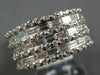 WIDE 2.26CT DIAMOND 18KT WHITE GOLD MULTI ROW ROUND & BAGUETTE ANNIVERSARY RING