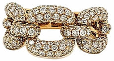 1.73CT DIAMOND 18K YELLOW GOLD 3D PAST PRESENT FUTURE LOVE KNOT ANNIVERSARY RING