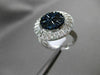 ESTATE LARGE 2.29CT DIAMOND & SAPPHIRE 18KT WHITE GOLD 3D FILIGREE CIRCULAR RING