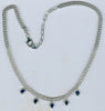 3.24CT DIAMOND & AAA SAPPHIRE 14K WHITE GOLD 3D OVAL & ROUND CUBAN LOVE NECKLACE
