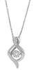 .10CT DIAMOND 14K WHITE GOLD 3D CLASSIC CLUSTER FLOWER INFINITY FLOATING PENDANT
