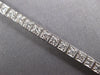 ESTATE 2.23CT DIAMOND 18KT WHITE GOLD 3D SQUARE FILIGREE CLASSIC TENNIS BRACELET