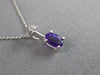 .61CT DIAMOND & AAA AMETHYST 14KT WHITE GOLD OVAL & ROUND FUN FLOATING PENDANT