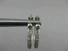 ESTATE .54CT DIAMOND 14KT WHITE GOLD DOUBLE SIDED HOOP HUGGIE EARRINGS #17697