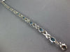 LONG 5.05CT DIAMOND & AAA BLUE TOPAZ 14KT WHITE GOLD OVAL X LOVE TENNIS BRACELET