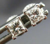 ESTATE .40CT DIAMOND 14KT WHITE GOLD 3D CLASSIC SOLITAIRE STUD EARRINGS #17279