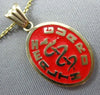 14KT YELLOW GOLD RED ENAMEL HEALTH GUARD ENGRAVABLE FLOATING PENDANT 25042