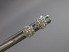 ESTATE SMALL .25CT DIAMOND 14KT WHITE GOLD 3D FLOWER SNOWFLAKE STUD EARRINGS