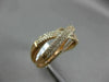 ESTATE WIDE .62CT DIAMOND 14KT ROSE GOLD 3D X CRISS CROSS MULTI ROW WEDDING RING