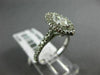 ESTATE LARGE 1.0CT ROUND & MARQUISE DIAMOND 14K WHITE GOLD HALO ENGAGEMENT RING