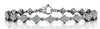 ESTATE 1.76CT DIAMOND 14KT WHITE GOLD 3D FLOWER LOVE TENNIS BRACELET