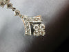 ESTATE LARGE 3.0CT DIAMOND 14KT WHITE GOLD 3D ROUND CHANDELIER HANGING EARRINGS