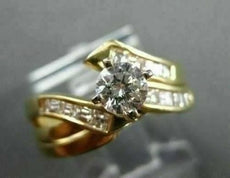 ESTATE .97CT DIAMOND 14K YELLOW GOLD WEDDING & ENGAGEMENT RING STUNNING!! #246