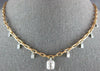 .44CT DIAMOND 18KT WHITE & ROSE GOLD SQUARE BY THE YARD CHANDELIER LOVE NECKLACE