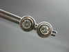 ESTATE .50CT DIAMOND 14KT WHITE GOLD BEZEL STUD EARRINGS 8mm BEAUTIFUL!! #96405
