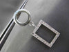 ESTATE .46CT DIAMOND 14KT WHITE GOLD 3D CIRCLE & RECTANGULAR HANGING EARRINGS