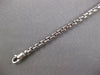ESTATE LONG .10CT DIAMOND 14KT WHITE GOLD 3D CLASSIC BARREL LOVE BRACELET