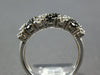 1.0CT WHITE & BLACK DIAMOND 14KT WHITE GOLD 3D MULTI HEART SIDEWAYS LOVE RING