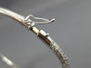 ANTIQUE 2.20CT DIAMOND 18KT WHITE GOLD PAVE SEMI ETERNITY BANGLE BRACELET #9328