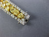 EXTRA LARGE 28.26CT WHITE & FANCY YELLOW DIAMOND 18K 2 TONE GOLD TENNIS BRACELET