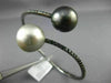 LARGE 1CT BLACK DIAMOND & AAA PEARLS 18KT BLACK GOLD CRISS CROSS BANGLE BRACELET