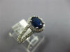 1.65CT DIAMOND & AAA SAPPHIRE 14KT WHITE GOLD OVAL & ROUND HALO ENGAGEMENT RING