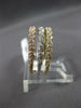 WIDE .69CT DIAMOND 14KT TRI COLOR GOLD 6 ROW STACKABLE ATTACHED ANIVERSARY RING