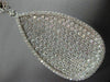ESTATE MASSIVE 9.06CT DIAMOND 18KT WHITE GOLD CLIP ON HANGING DROP EARRINGS E/F