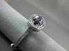 ANTIQUE 1.30CT DIAMOND & AAA AMETHYST 14KT WHITE GOLD 3D OVAL CABACHON FUN RING