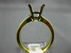 ESTATE .90CT DIAMOND 14KT 2 TONE GOLD PRINCESS SEMI MOUNT ENGAGEMENT RING #21106